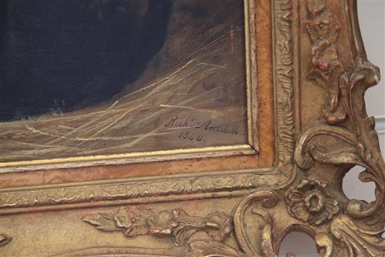 Richard Ansell (1815-1885) Cavalier spaniels 20 x 16in.